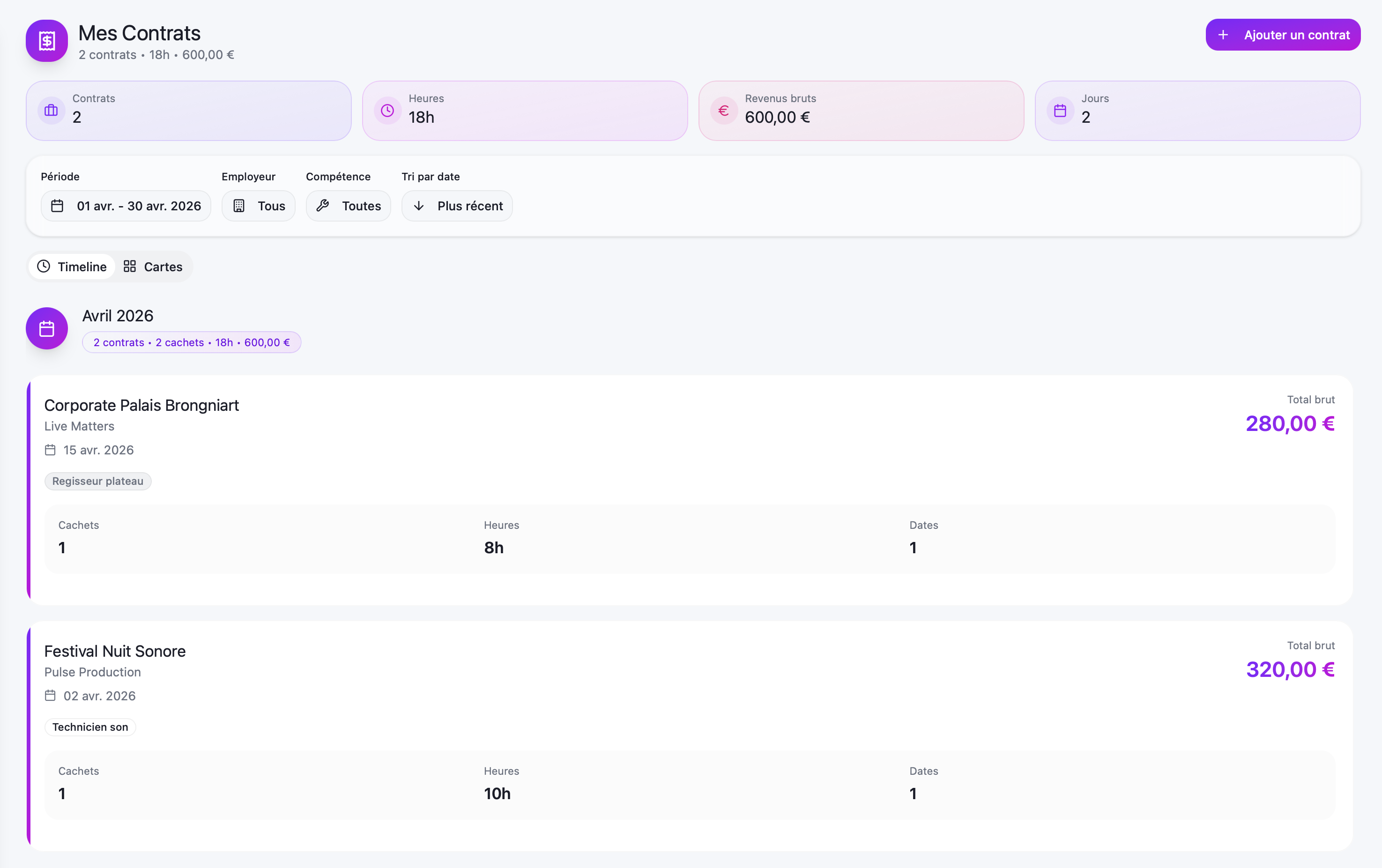Interface contrats CachetFlow